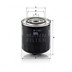 MANN фильтр масляный AUDI 100  2.0TD-2.5TDi (AEL) -94, A6 2.5D (AEL) -97; VW T4 1.9D/TD (h=115mm)